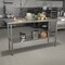 Flash Furniture 60"W Stainless 18 Gauge Work Table - Undershelf NH-WT-2460-GG - alternate 1